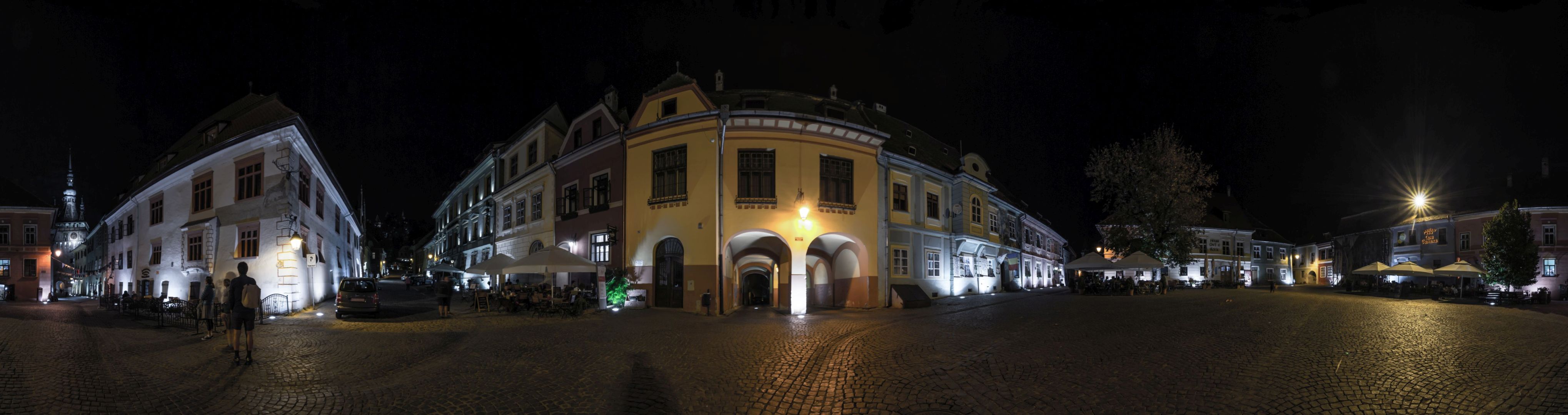 Sighișoara Pensiunea Cristina și Pavel (Casa Leonhardt) panoramă